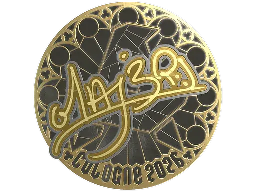Sticker | MAJ3R (Gold) | Cologne 2026