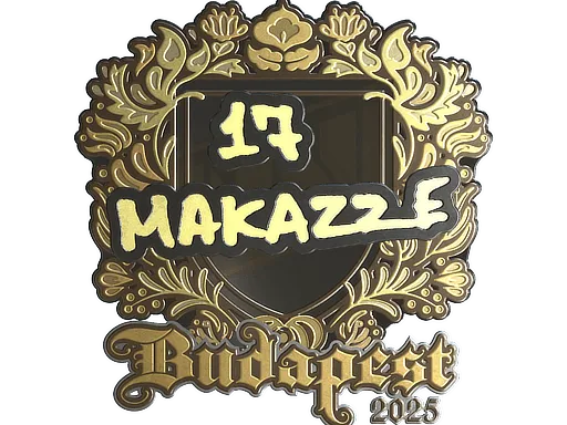 Наклейка | makazze (золотая) | Будапешт-2025