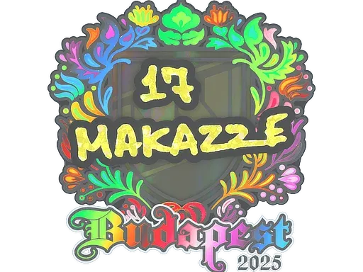 Наклейка | makazze (голографическая) | Будапешт-2025