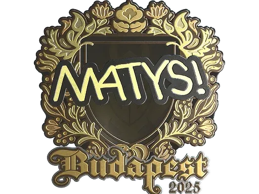 Наклейка | MATYS (золотая) | Будапешт-2025