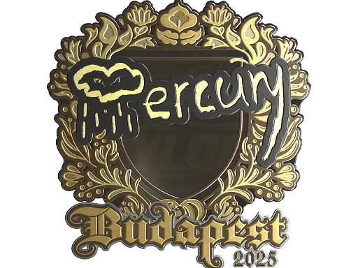 Наклейка | Mercury (золотая) | Будапешт-2025