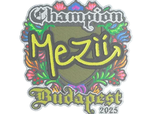 Наклейка | mezii (вышитая, чемпион) | Будапешт-2025