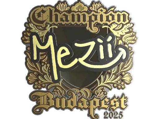 Наклейка | mezii (золотая, чемпион) | Будапешт-2025
