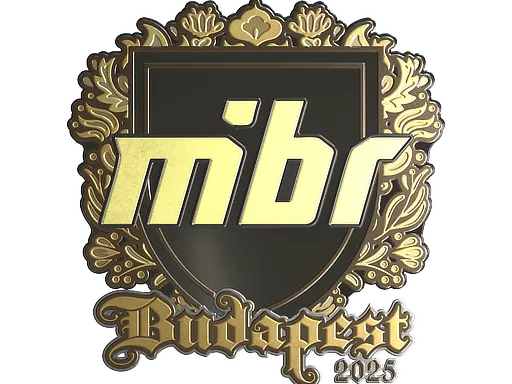 Наклейка | MIBR (золотая) | Будапешт-2025