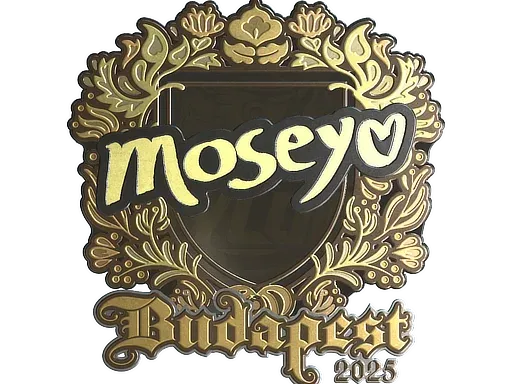 Наклейка | Moseyuh (золотая) | Будапешт-2025