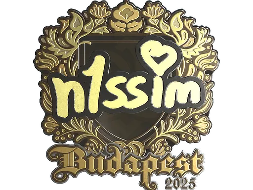 Наклейка | n1ssim (золотая) | Будапешт-2025