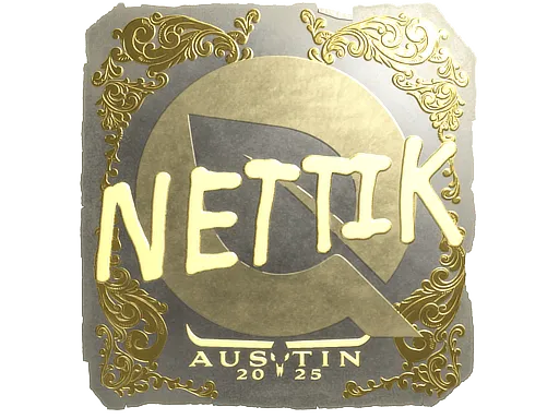 Наклейка | nettik (золотая) | Остин-2025