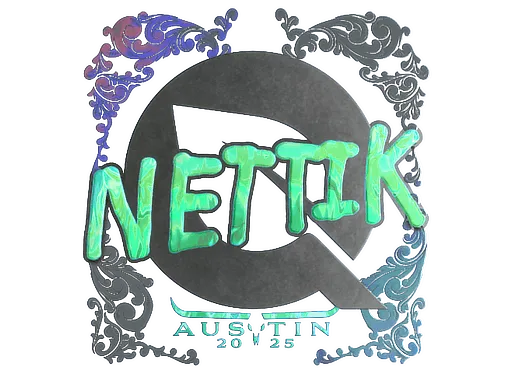 Наклейка | nettik (голографическая) | Остин-2025
