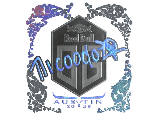 Наклейка | nicoodoz (голографическая) | Остин-2025