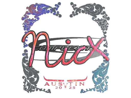 Наклейка | nicx (голографическая) | Остин-2025