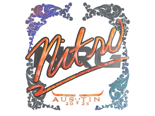Наклейка | nitr0 (голографическая) | Остин-2025