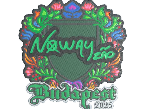 Наклейка | noway (вышитая) | Будапешт-2025