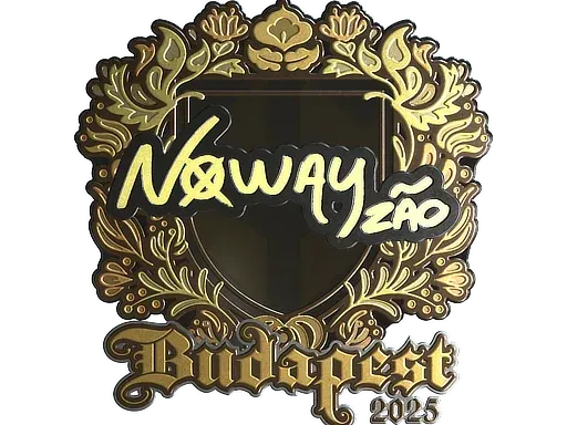 Наклейка | noway (золотая) | Будапешт-2025