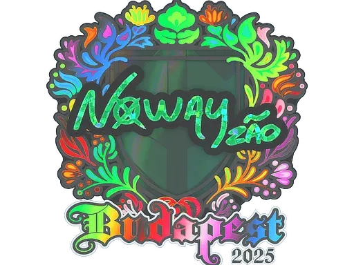 Наклейка | noway (голографическая) | Будапешт-2025