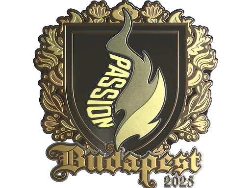 Наклейка | Passion UA (золотая) | Будапешт-2025