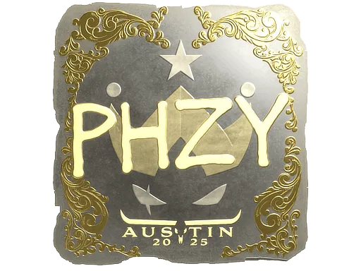 Наклейка | phzy (золотая) | Остин-2025