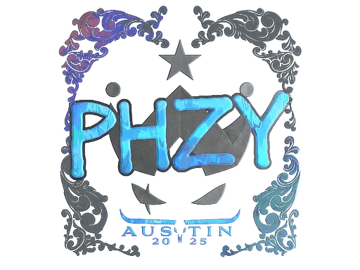 Наклейка | phzy (голографическая) | Остин-2025
