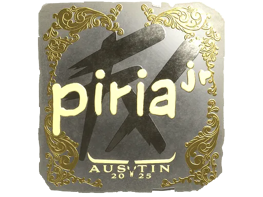 Наклейка | piriajr (золотая) | Остин-2025