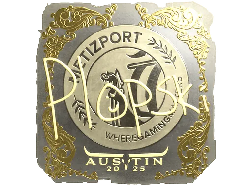 Sticker | Plopski (Gold) | Austin 2025