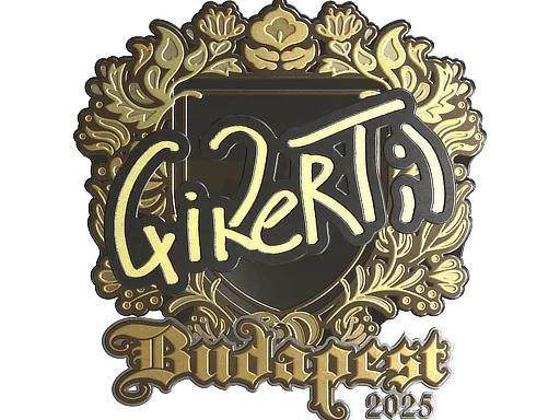 Наклейка | qikert (золотая) | Будапешт-2025