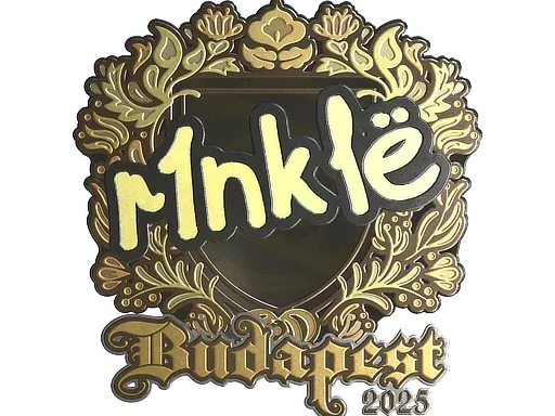 Наклейка | r1nkle (золотая) | Будапешт-2025