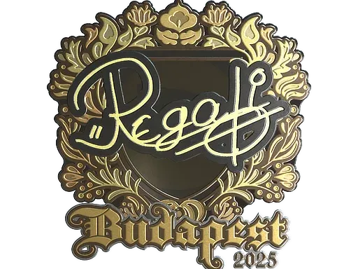 Наклейка | regali (золотая) | Будапешт-2025