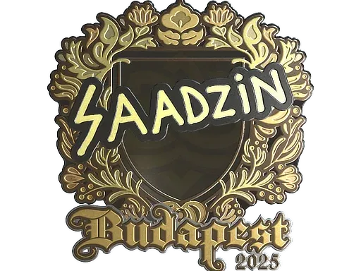 Наклейка | saadzin (золотая) | Будапешт-2025