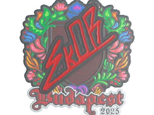 Наклейка | sk0R (вышитая) | Будапешт-2025