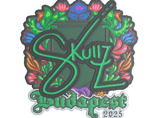 Наклейка | skullz (вышитая) | Будапешт-2025