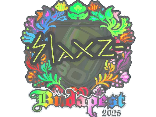 Наклейка | slaxz- (голографическая) | Будапешт-2025