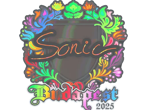 Наклейка | Sonic (голографическая) | Будапешт-2025