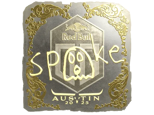 Наклейка | spooke (золотая) | Остин-2025