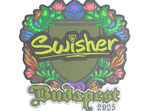 Наклейка | Swisher (вышитая) | Будапешт-2025