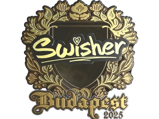 Наклейка | Swisher (золотая) | Будапешт-2025