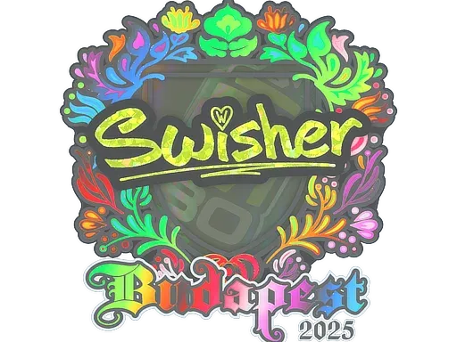 Наклейка | Swisher (голографическая) | Будапешт-2025