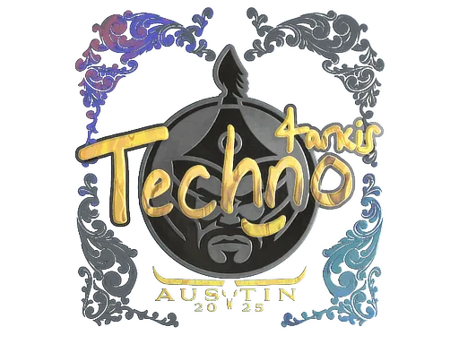 Наклейка | Techno4K (голографическая) | Остин-2025