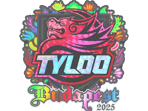 Наклейка | TYLOO (голографическая) | Будапешт-2025