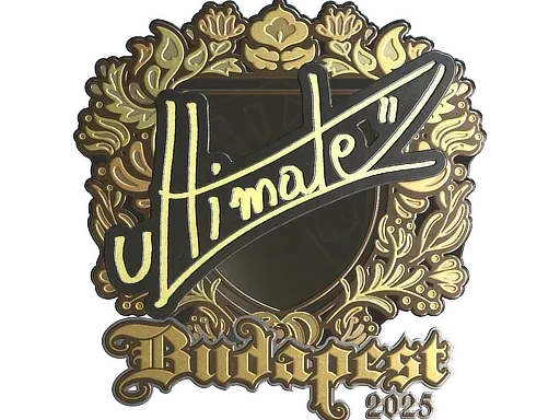 Наклейка | ultimate (золотая) | Будапешт-2025