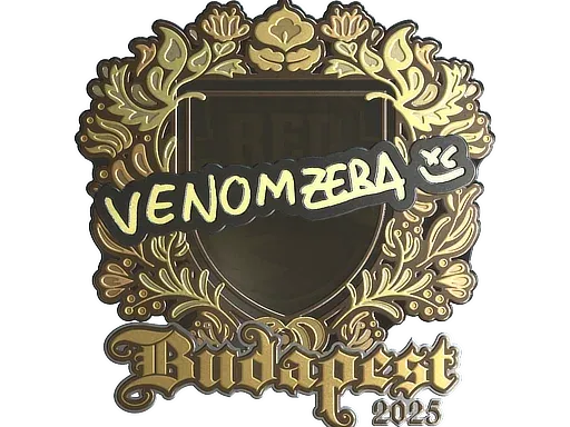 Наклейка | venomzera (золотая) | Будапешт-2025