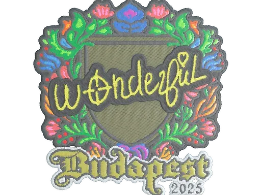 Наклейка | w0nderful (вышитая) | Будапешт-2025