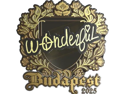 Наклейка | w0nderful (золотая) | Будапешт-2025