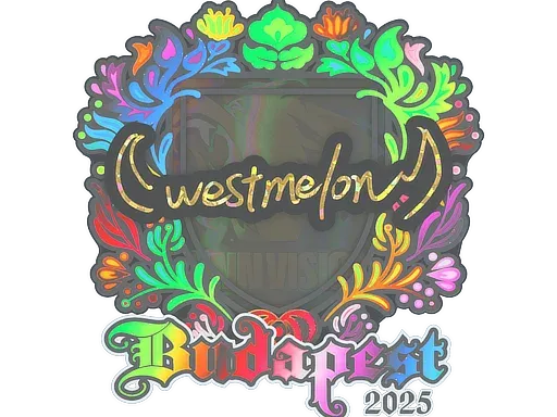 Наклейка | westmelon (голографическая) | Будапешт-2025