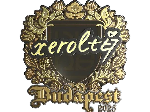 Наклейка | xerolte (золотая) | Будапешт-2025