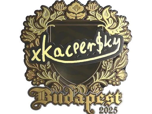 Наклейка | xKacpersky (золотая) | Будапешт-2025
