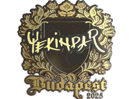 Наклейка | YEKINDAR (золотая) | Будапешт-2025