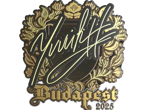 Наклейка | yuurih (золотая) | Будапешт-2025