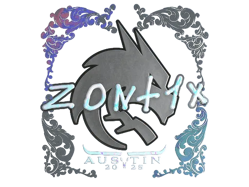 Наклейка | zont1x (голографическая) | Остин-2025