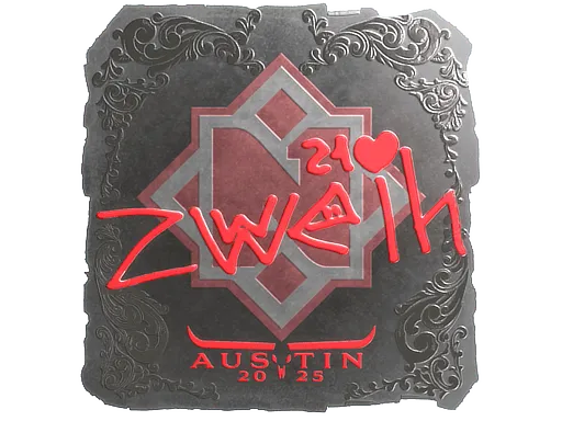 Наклейка | zweih (металлическая) | Остин-2025