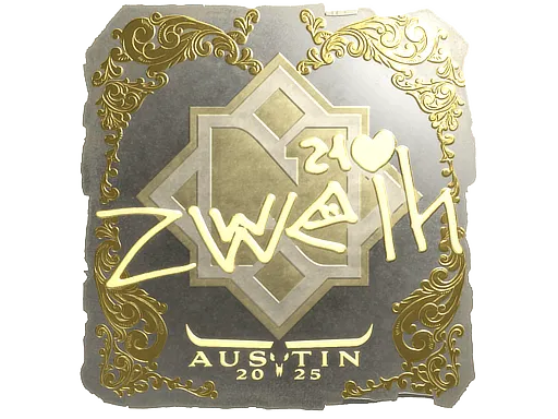Наклейка | zweih (золотая) | Остин-2025