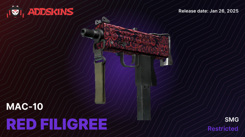 MAC-10 Red Filigree MAC-10 Red Filigree